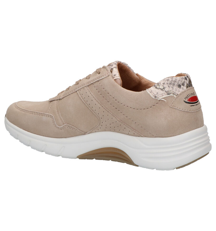 Gabor Rollingsoft Chaussures à lacets en Beige en daim (271526)