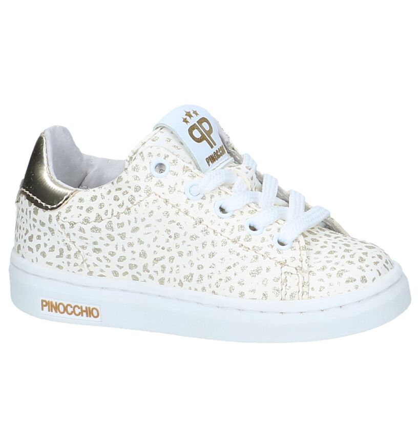 Witte Sneakers met Rits/Veter Pinocchio in leer (246909)