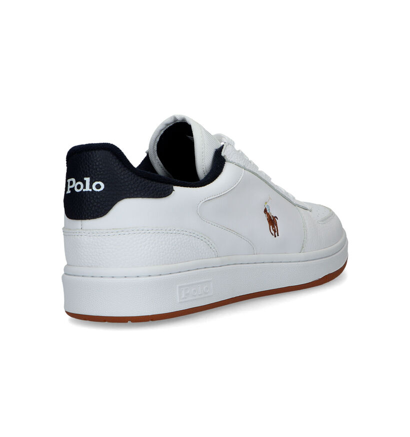Polo Ralph Lauren Polo Court Witte Veterschoenen voor heren (320285) - geschikt voor steunzolen