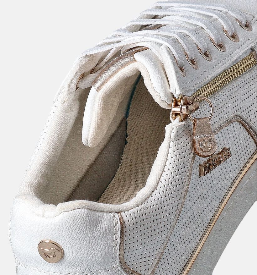 Mustang Chaussures à lacets en Blanc pour femmes (351253) - pour semelles orthopédiques