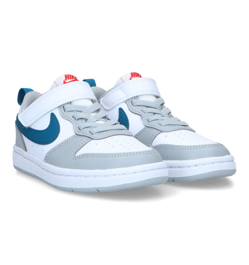 Nike Court Borough Zwarte Sneakers in leer (293609)