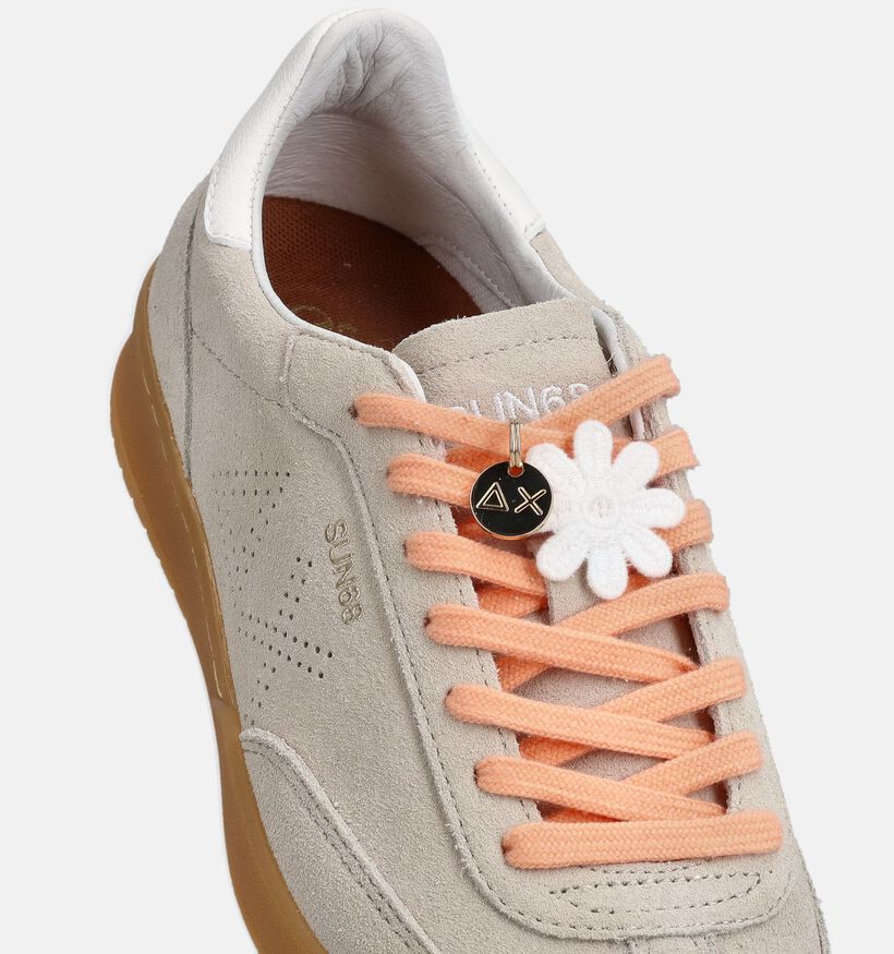 Sun68 California Sun Suede Lichtbeige Sneakers voor dames (368729) - geschikt voor steunzolen