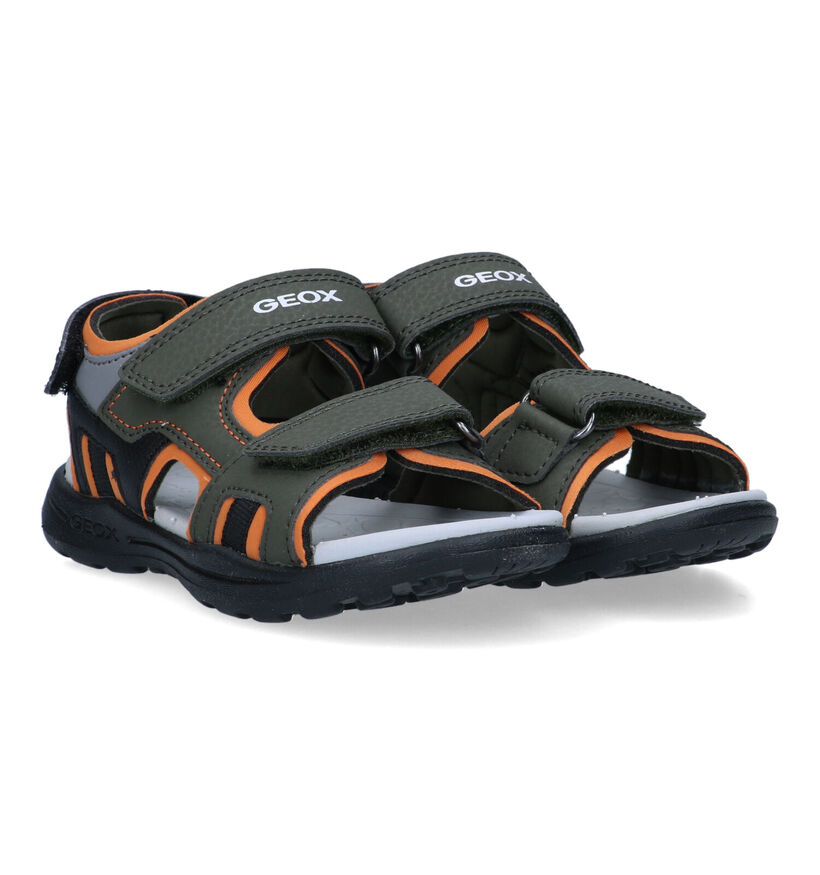 Geox Veniett Sandales en Vert kaki pour garçons (321554)