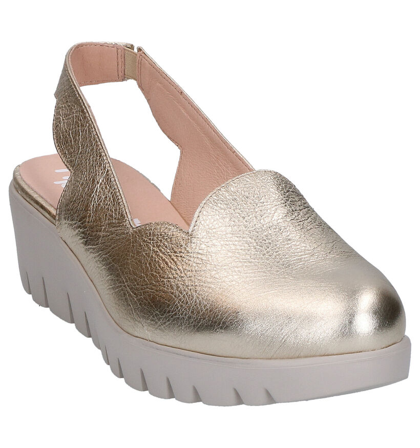 Wonders Gouden Pumps in leer (274364)