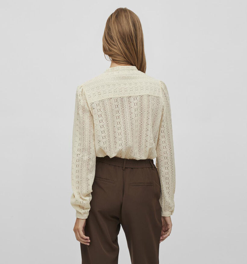 Vila Chikka Beige Kanten Blouse voor dames (344259)