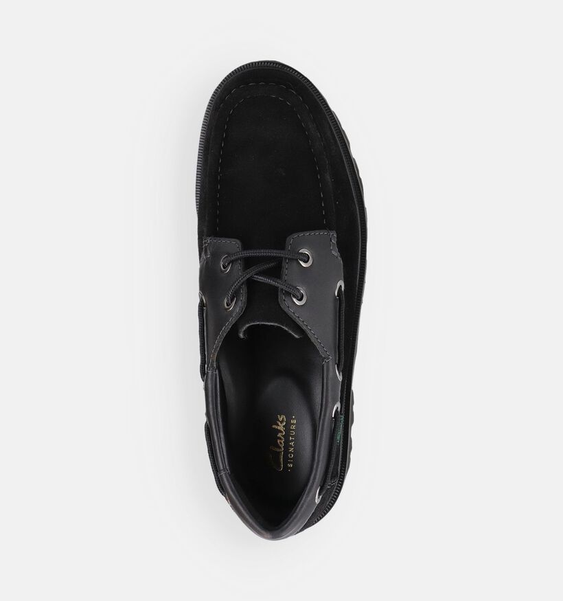Clarks Cleyhill Boat Chaussures bateau en Noir pour hommes (370689) - pour semelles orthop&eacute;diques
