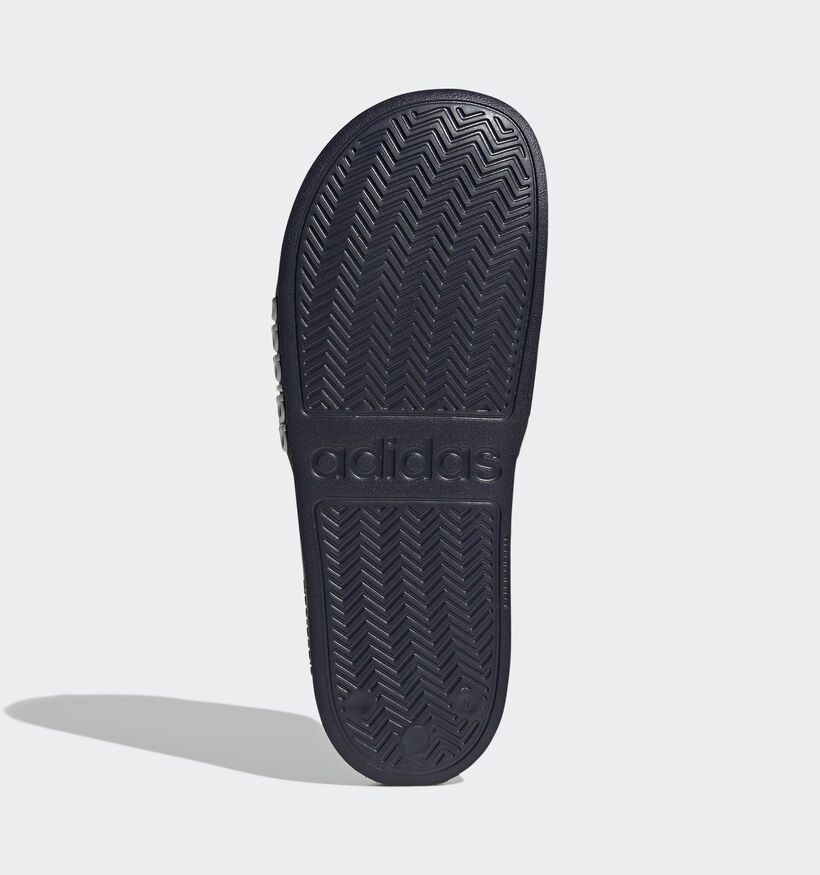 adidas Adilette Claquettes en Bleu fonc&eacute; pour hommes (367003)