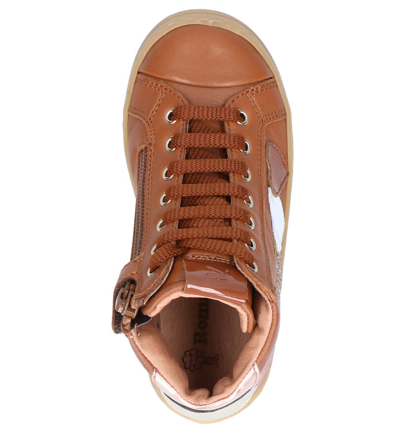 Romagnoli Cognac Hoge Schoenen in leer (259621)