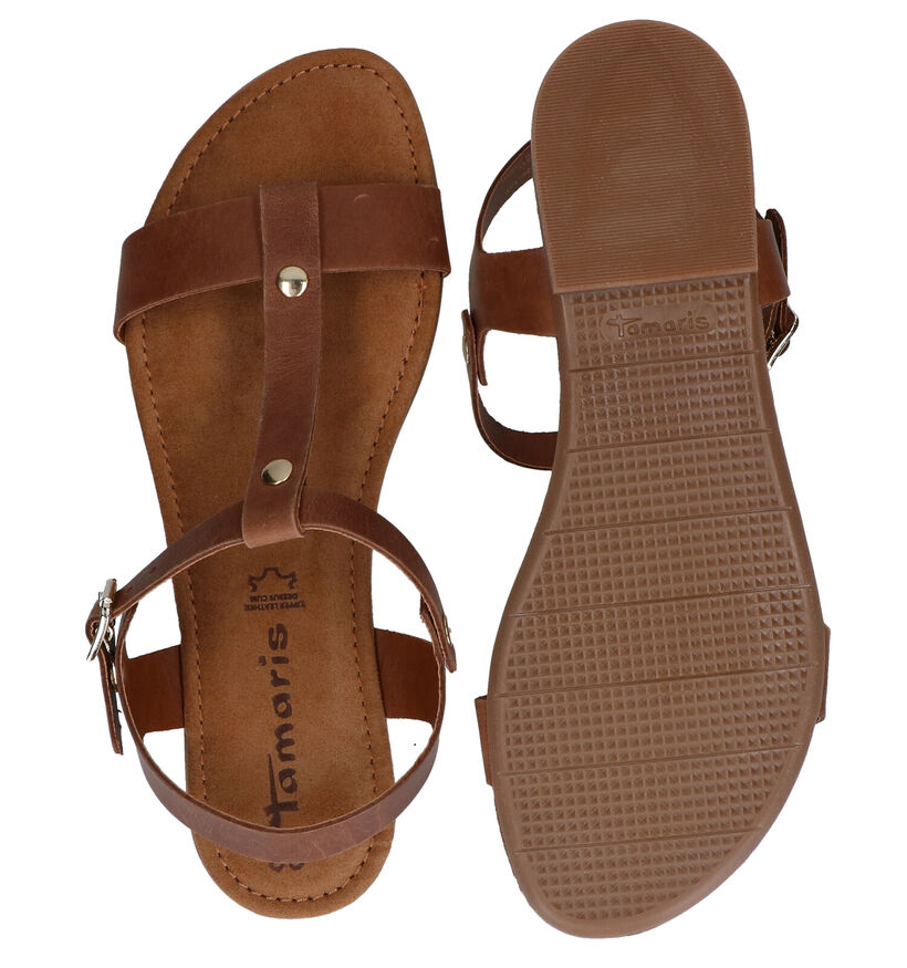 Tamaris Touch it Cognac Sandalen in leer (289515)