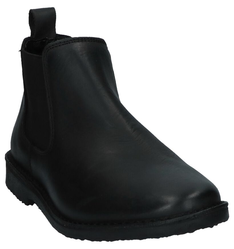 Jack & Jones Zwarte Chelsea Boots in leer (226051)