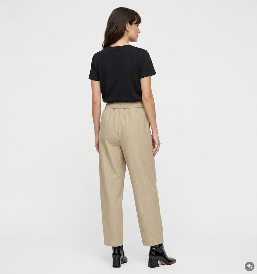 Vila Eponine Barrel Pantalon classique en Beige pour femmes (383836)