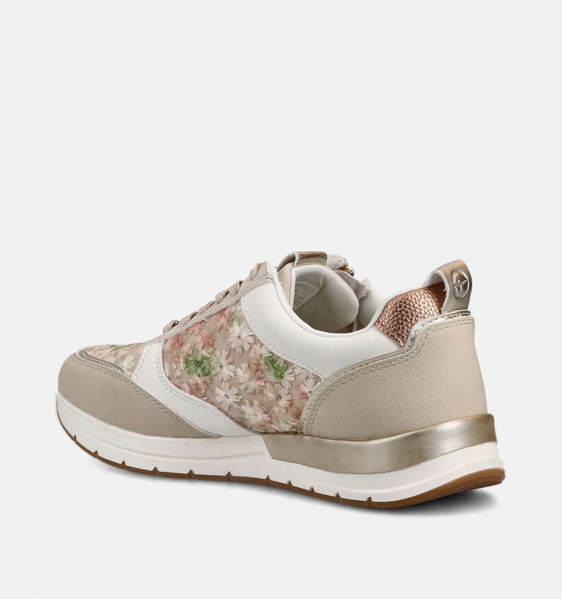 Tamaris Lichtbeige Veterschoenen voor dames (367645) - geschikt voor steunzolen