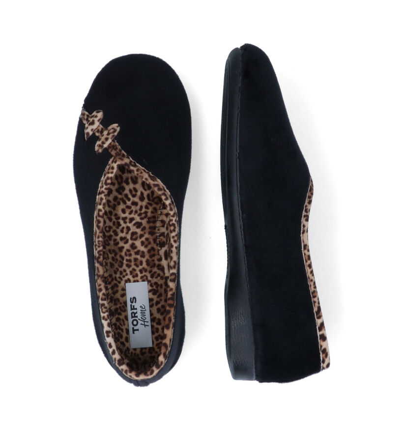 Torfs Home Pantoufles fermées en Noir pour femmes (348469)