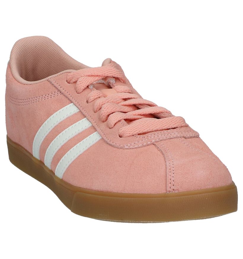 adidas Courtset Baskets en Rose en daim (237037)