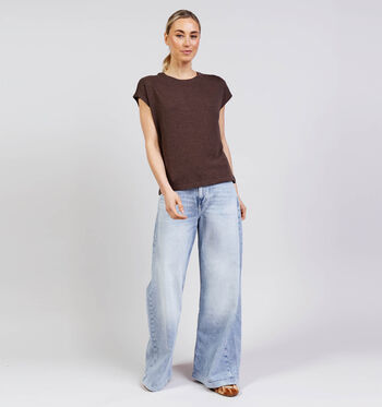 comma T-shirts Marron