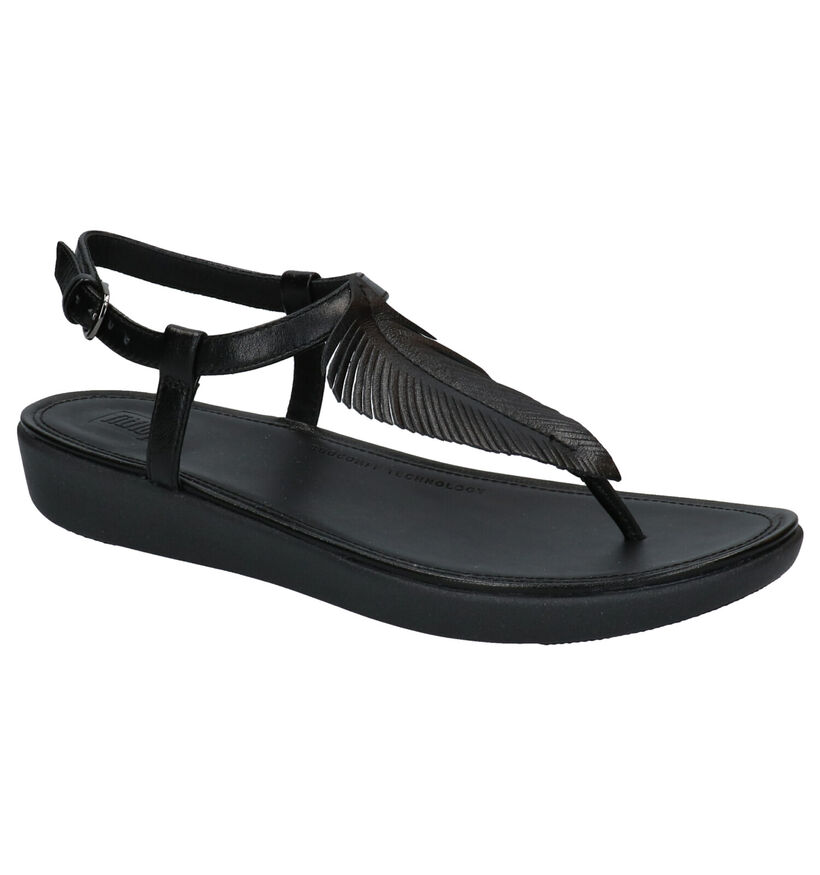 FitFlop Tia Feather Rose gold Sandalen in leer (286115)