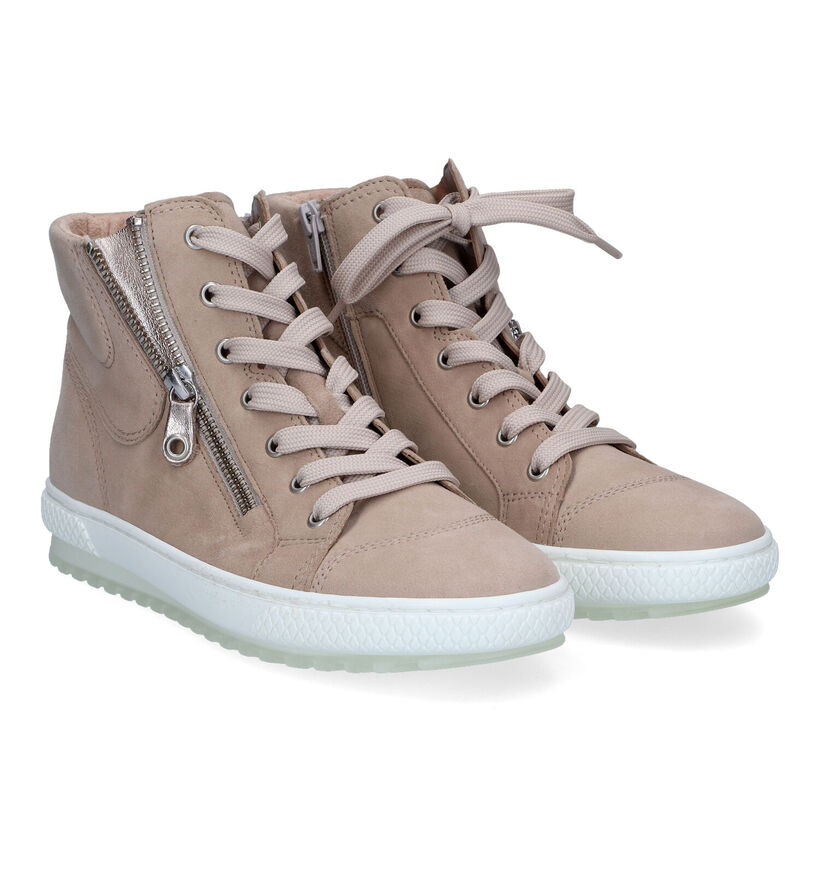 Gabor Taupe Sneakers voor dames (306190) - geschikt voor steunzolen