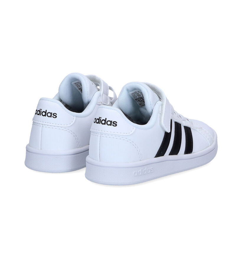 adidas Grand Court C Witte Sneakers voor jongens (318923)