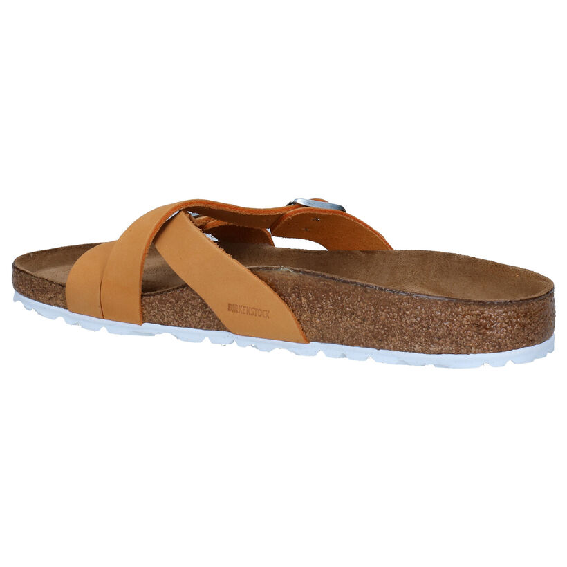 Birkenstock Yao Balance Gele Slippers in leer (286861)