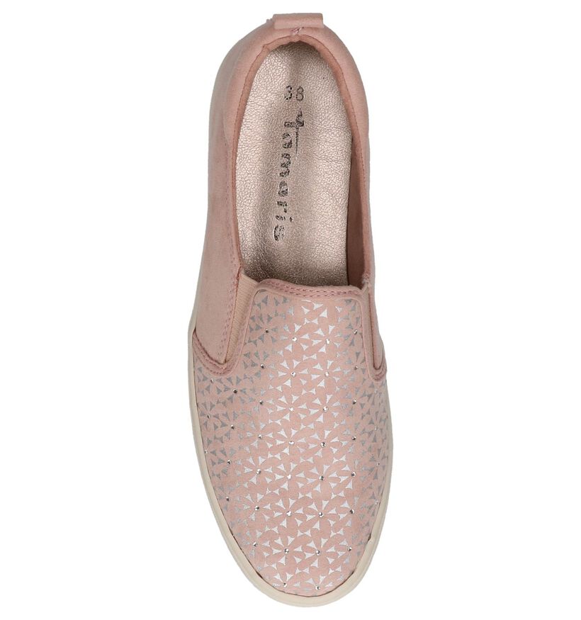 Tamaris Chaussures slip-on en Rose en textile (214197)