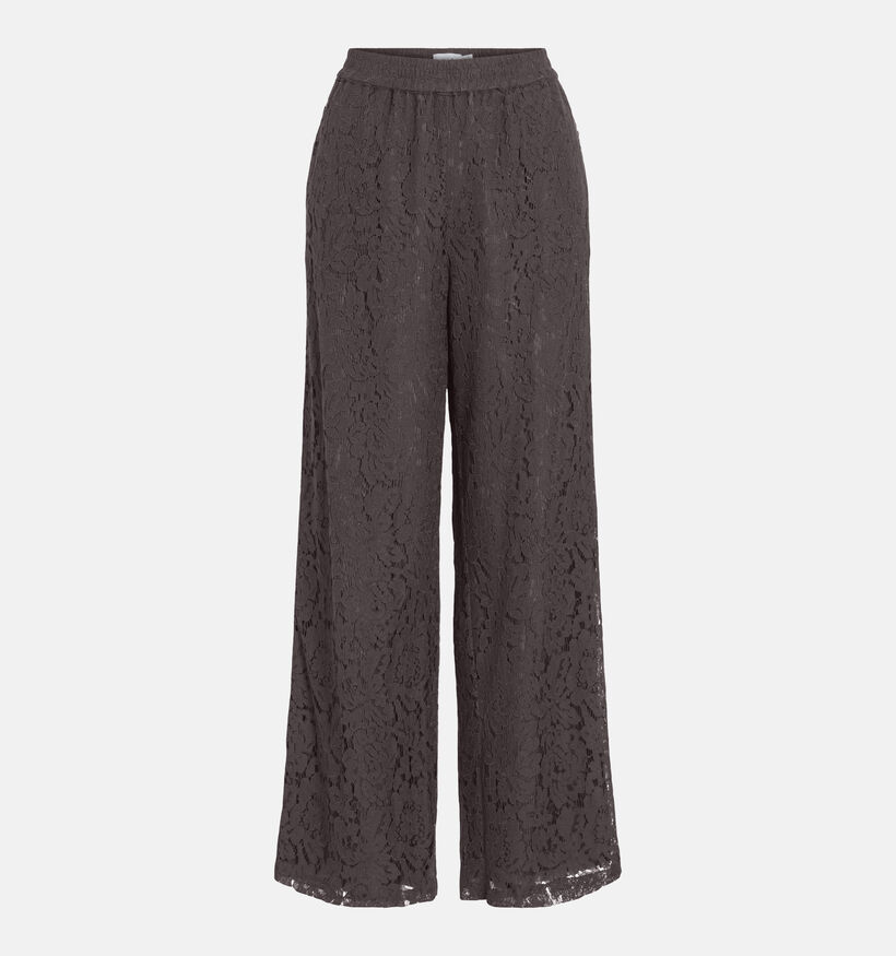 Vila Oline Lace Pantalon en Marron fonc&eacute; pour femmes (382223)