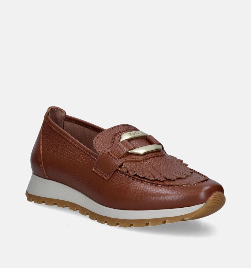 Scapa Cognac Instappers voor dames (347710) - geschikt voor steunzolen
