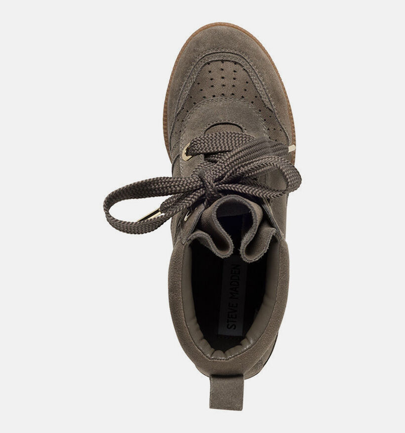 Steve Madden Mables Taupe Sneakers met Sleehak voor dames (381825)