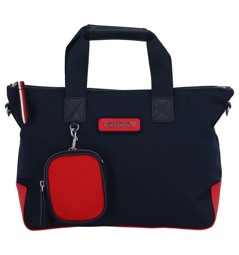 Blauwe Handtas Tommy Hilfiger Varsity Nylon Small Tote in stof (236887)