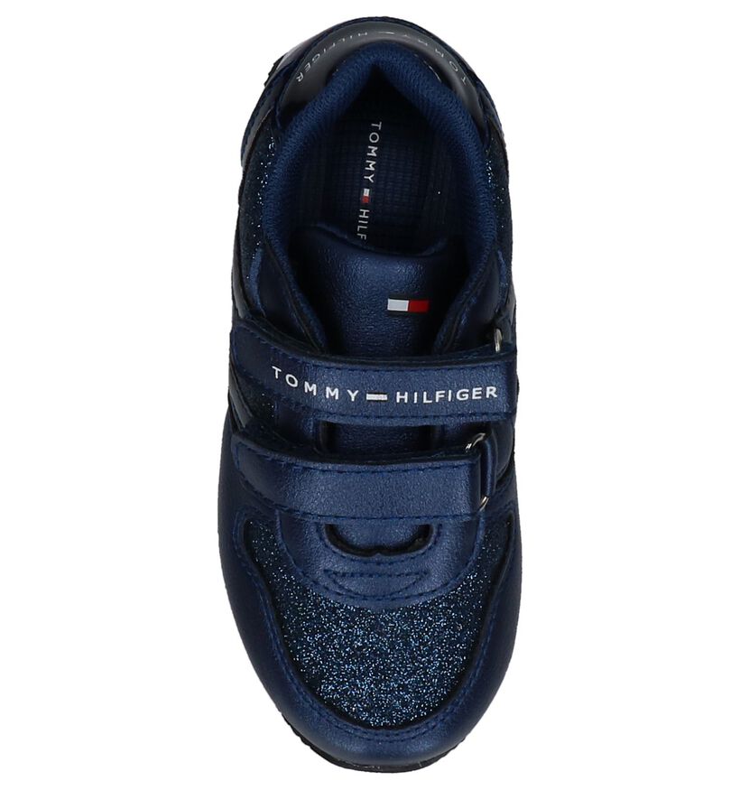 Donkerblauwe Geklede Sneakers met Glitters Tommy Hilfiger in kunstleer (225254)