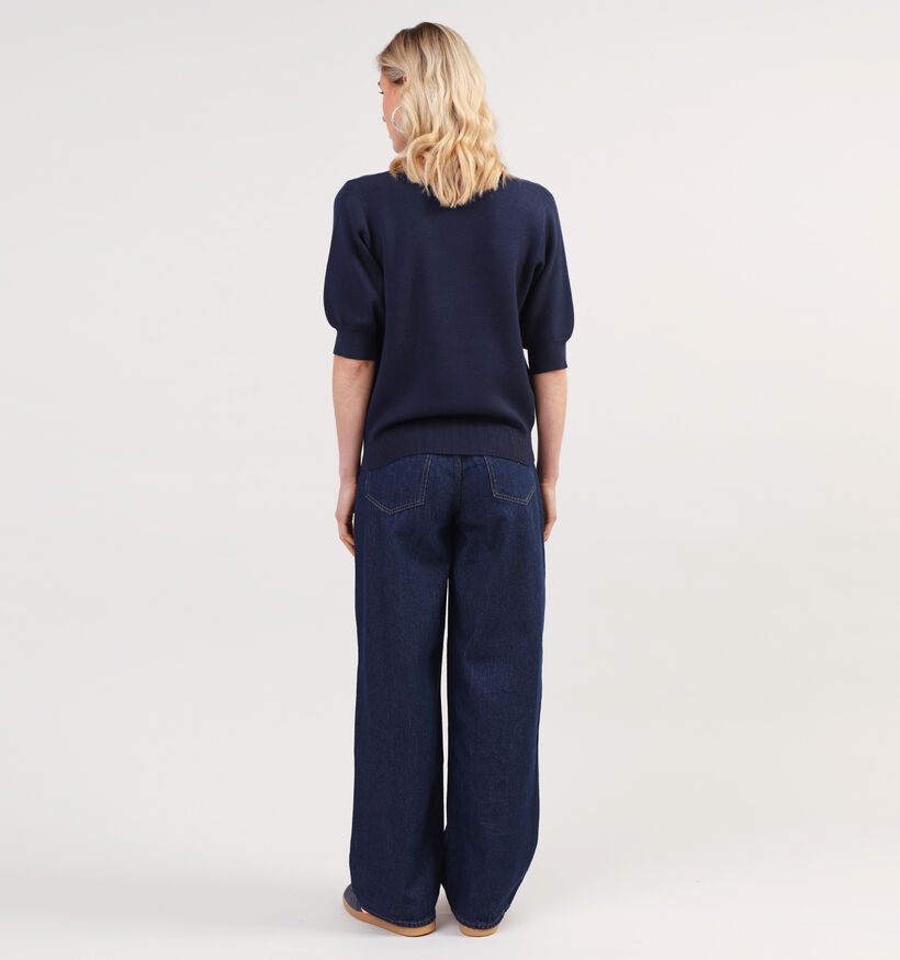 Vero Moda Gold Blauwe Trui met V-hals voor dames (349622)