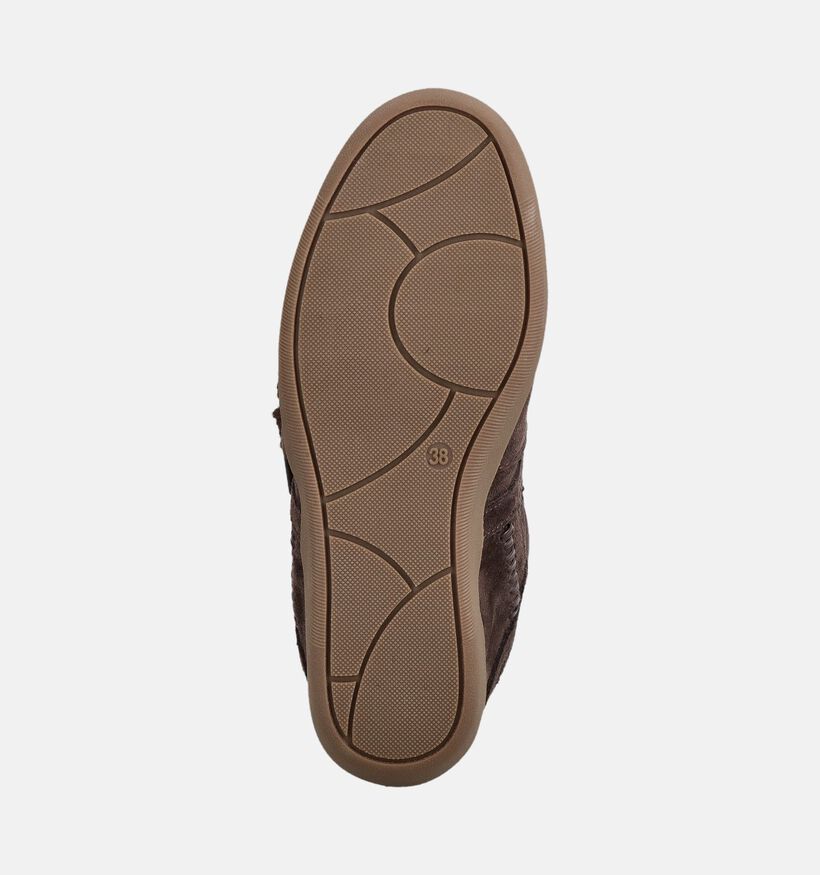 Poelman Baskets montantes avec Talon Compens&eacute; en Marron pour femmes (382832)