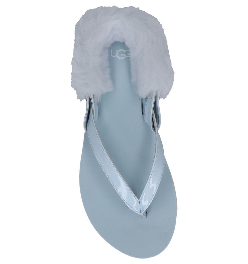 UGG Sandales plates en Bleu clair en synthétique (210287)