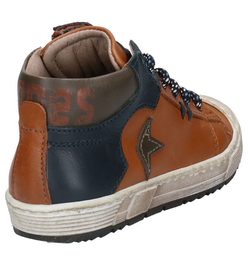 STONES and BONES Boris Chaussures hautes en Cognac en cuir (255441)