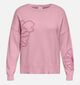 ONLY Carmakoma Petra Flower Roze Sweater voor dames (374882)