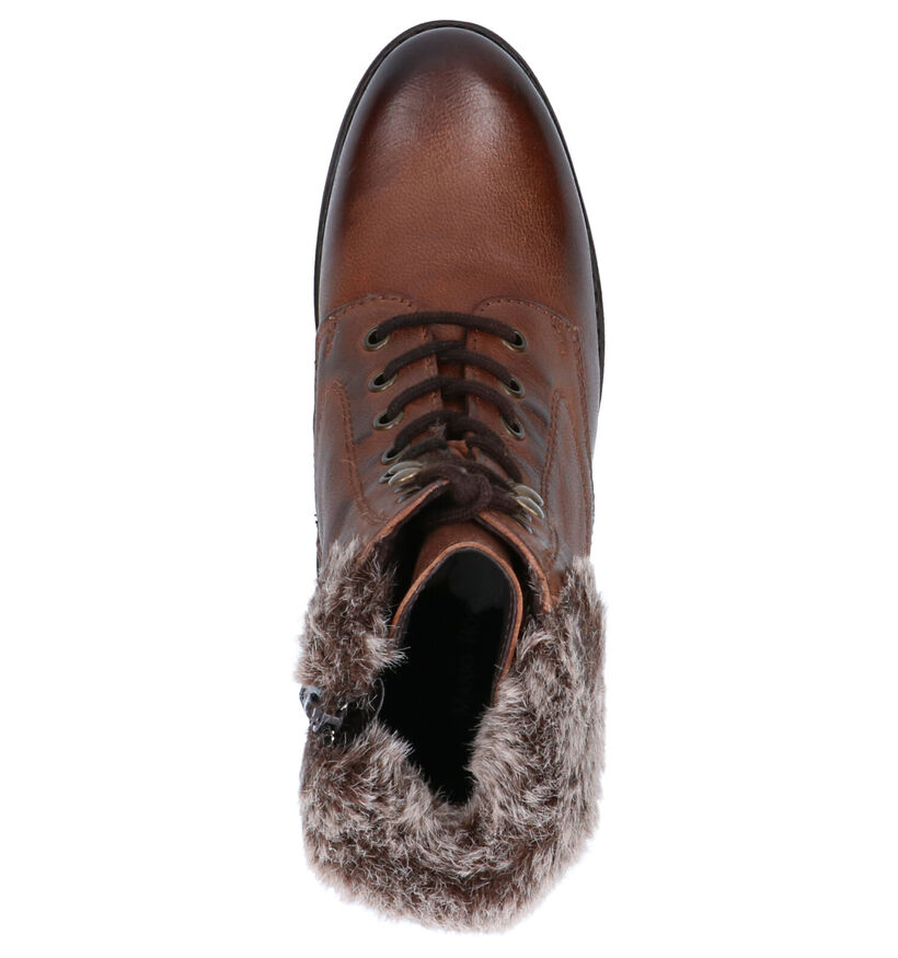 Mario Rossi Bottines à lacets en Cognac en cuir (255177)
