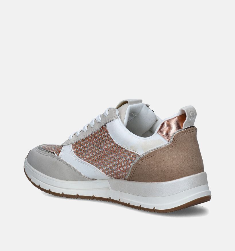Tamaris Beige Sneakers voor dames (351578) - geschikt voor steunzolen