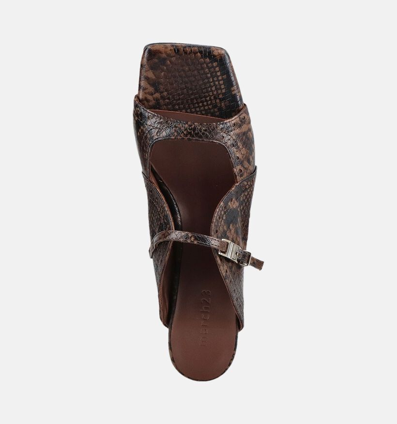 March23 Raven Groene/Bruine Slippers met Hak voor dames (381038)