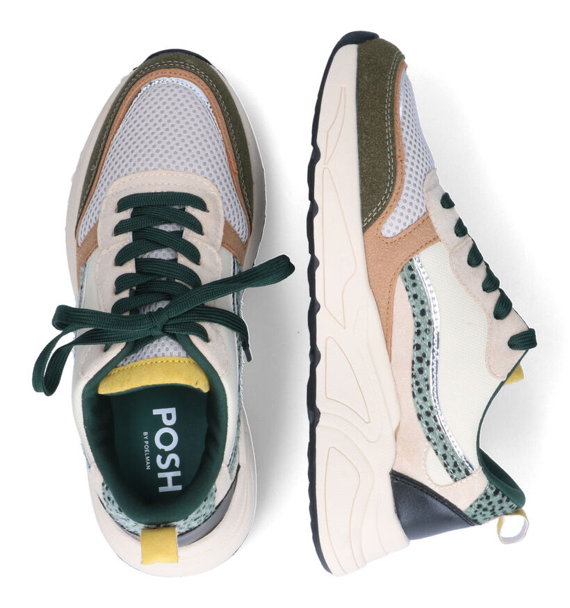 Poelman Baskets casual en Vert kaki pour femmes (325211)