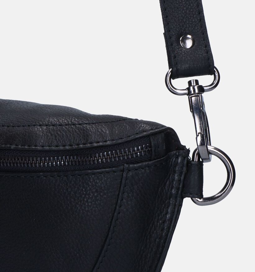 Euro-Leather Zwarte Crossbody tas voor dames (353542)