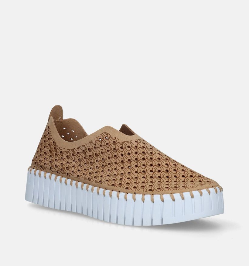 Ilse Jacobsen Tulip Platform Bruine Instappers voor dames (340291) - geschikt voor steunzolen