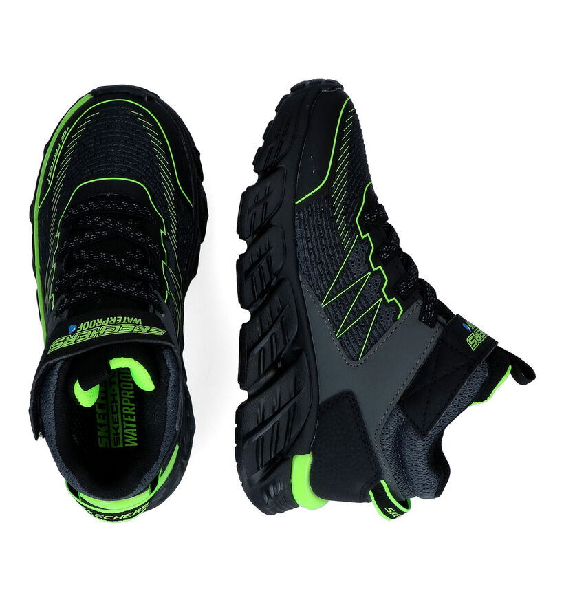 Skechers Tech-Grip-High-Surge Baskets Hautes en Noir en textile (295072)