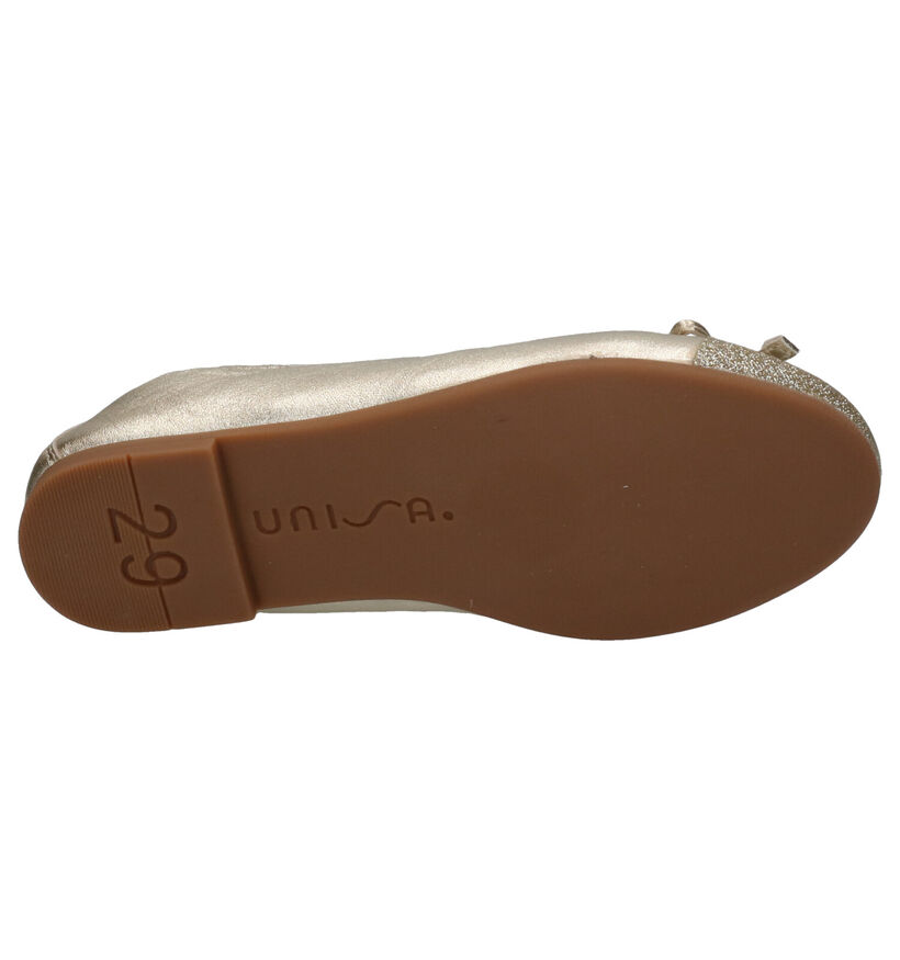 Unisa Dino Gouden Ballerina's in leer (272459)