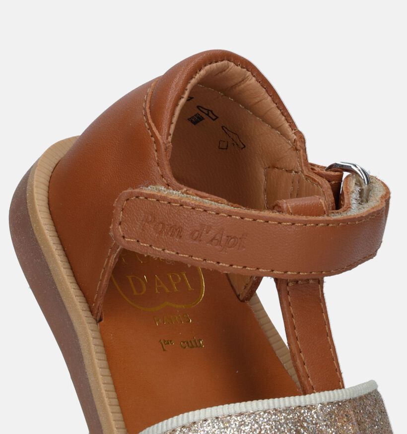 Pom d'Api Poppy Tao Easy Sandales pour bébé en Cognac pour filles (337989)