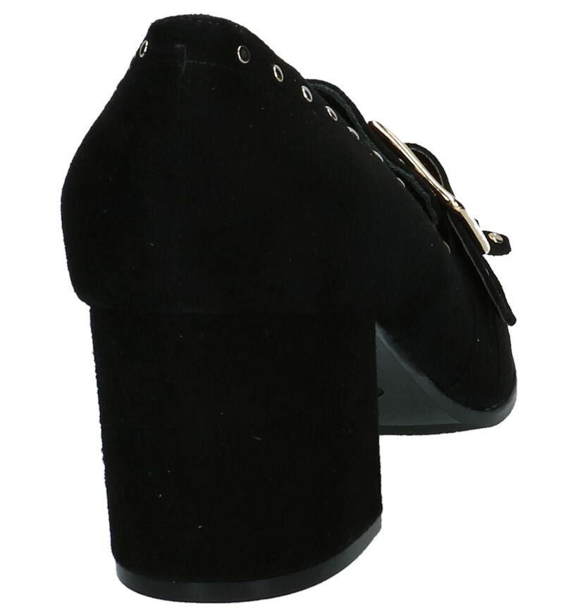 Zwarte Gosh Mocassins met Studs in daim (201294)
