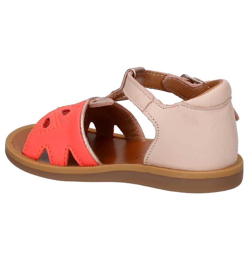 Pom d'Api Poppy Agrume Roze Sandalen in leer (268794)