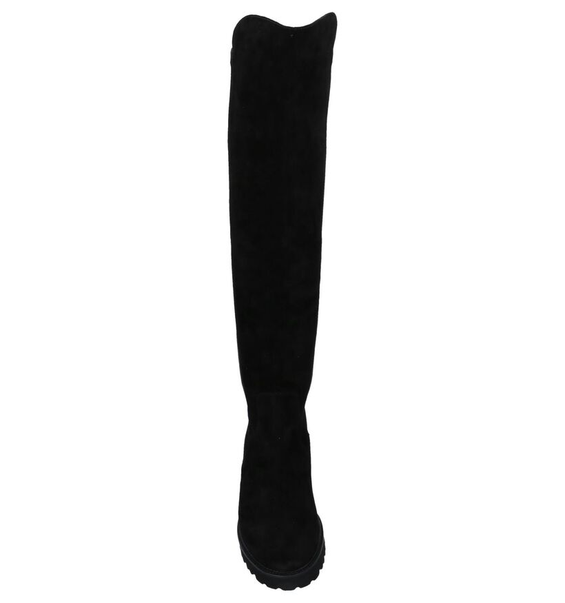 Gabor Best Fitting Zwarte Overknee Laarzen in daim (231228)