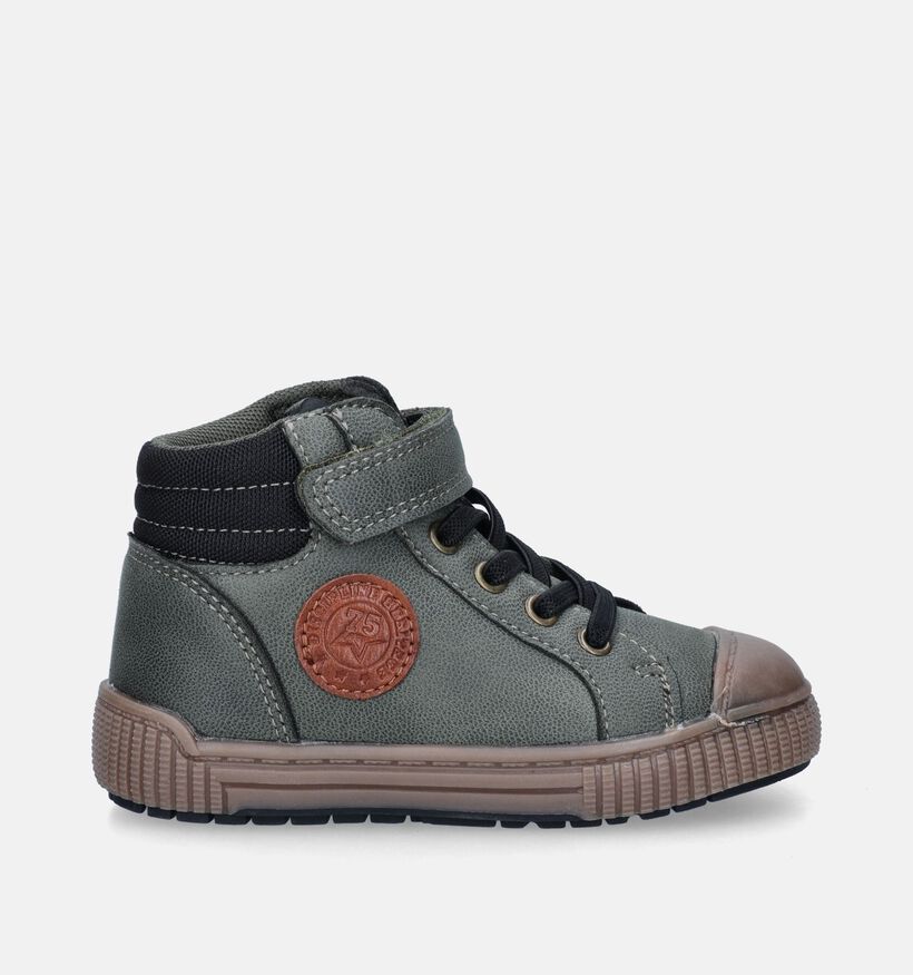 Milo & Mila Kaki Hoge schoenen voor jongens (347106)