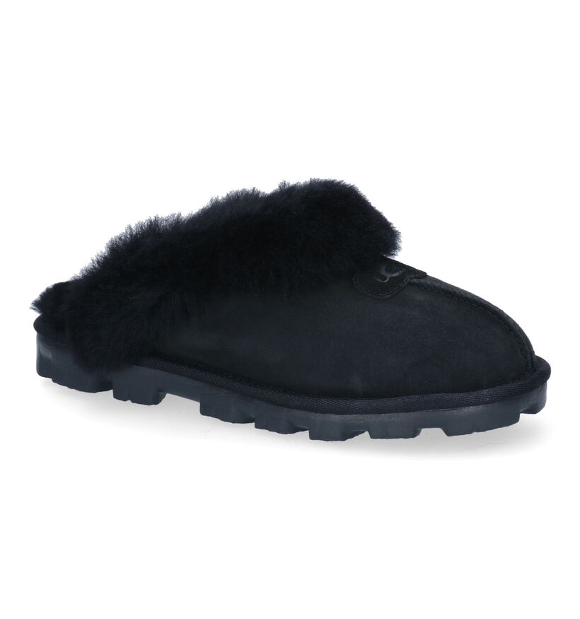 UGG Coquette Zwarte Pantoffels in daim (294510)