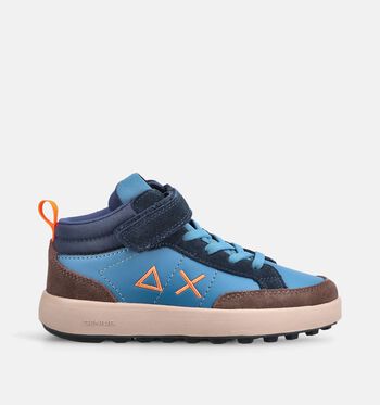 Sun68 Mid Baskets Marron/Bleu/Vert