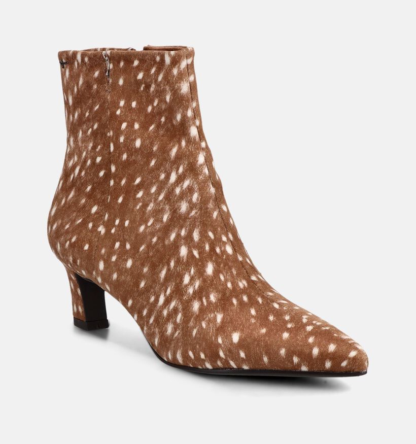 Tamaris Brown Bambi Lichtbruine Enkellaarzen voor dames (380798)